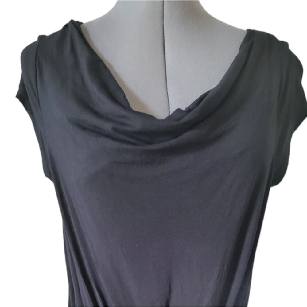 Cynthia Rowley Jersey Knit Cowl Neck Mini Dress Size Medium Black - Picture 4 of 7